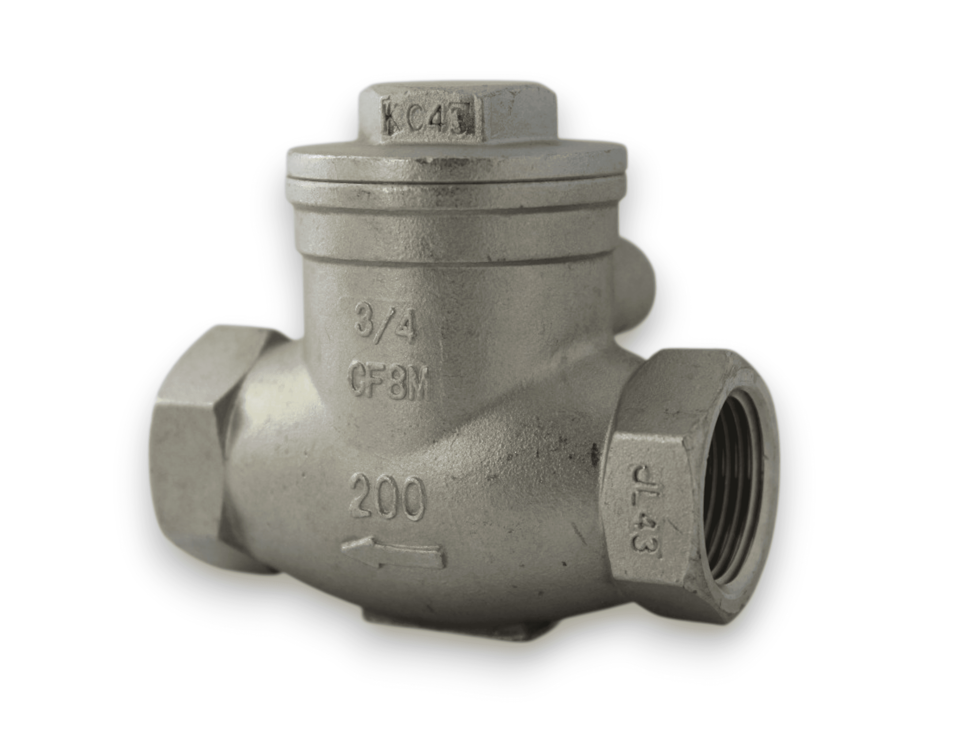 VÁLVULA DE RETENCIÓN TIPO BISAGRA INOXIDABLE